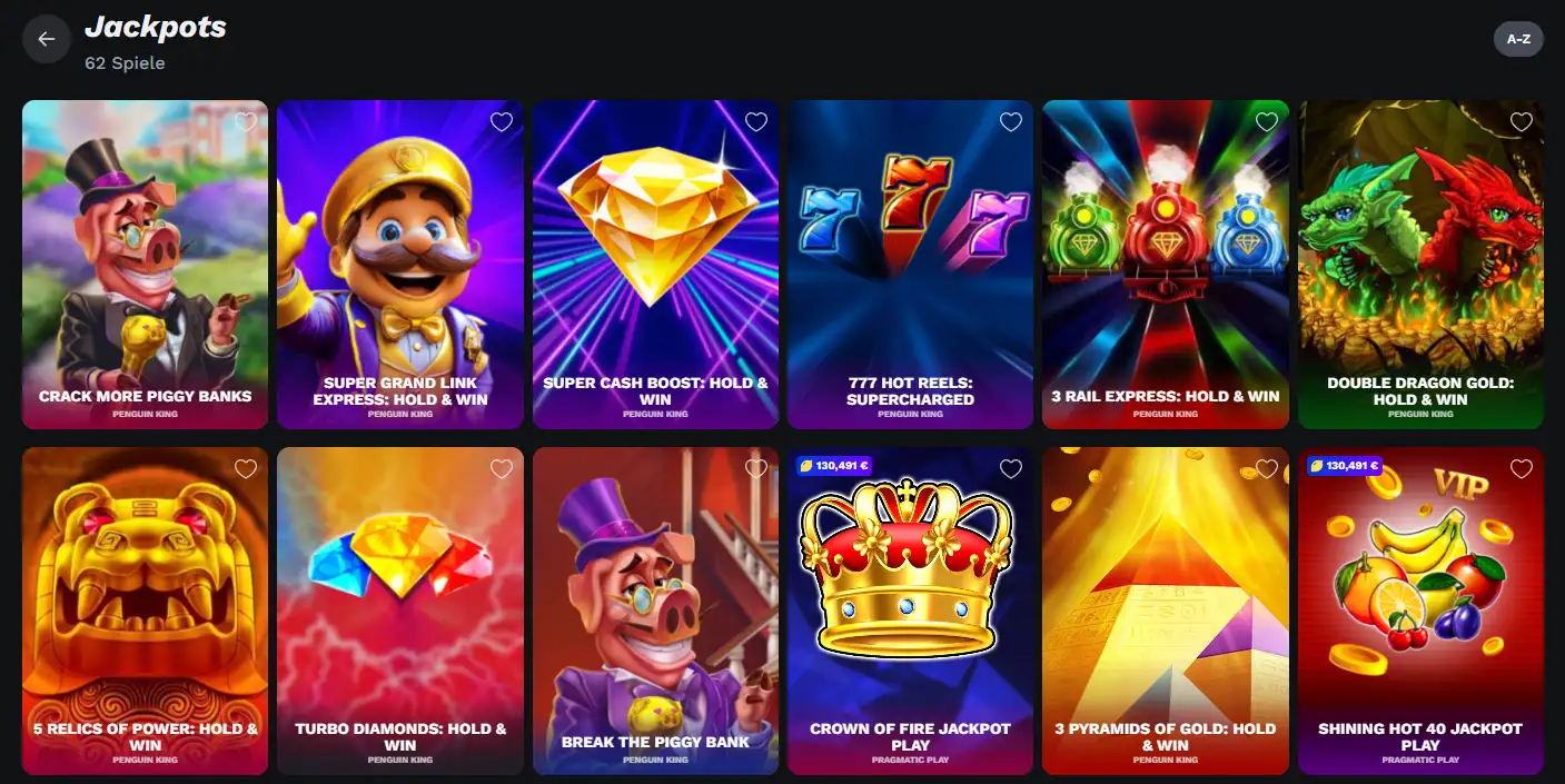 BetOnRed Jackpots mit verschiedenen Jackpot-Spielen