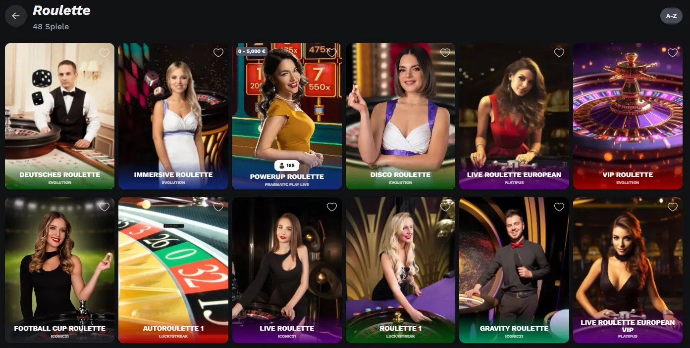 BetOnRed Roulette mit verschiedenen Roulette-Varianten